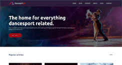 Desktop Screenshot of dancesportlife.com